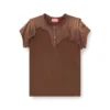 t-unrawy Henley T-shirt with peel-off effect