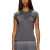 t-unrawy Henley T-shirt with peel-off effect
