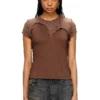 t-unrawy Henley T-shirt with peel-off effect
