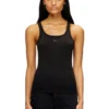t-wife-od Slim tank top with laser-cut Oval D