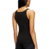t-wife-od Slim tank top with laser-cut Oval D