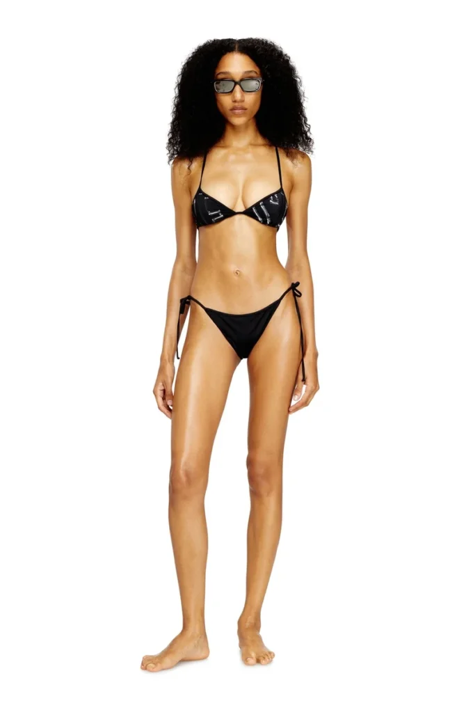 taylor-d-core Nylon bikini bottoms with side ties