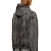 thugjack Hooded jacket in faded denim