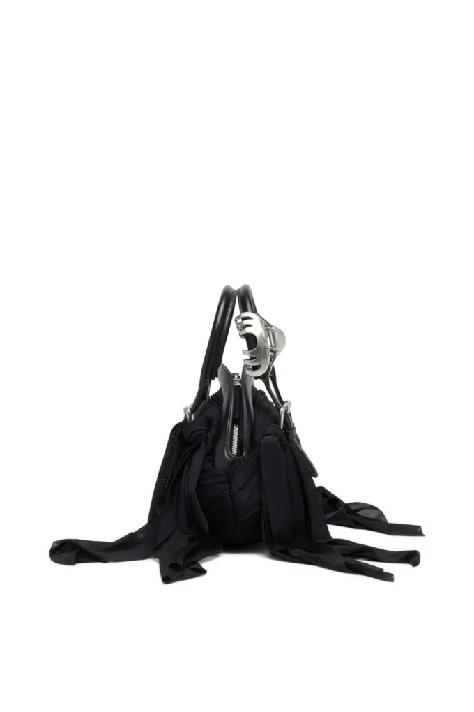 trash-d top handle Trash-D-Bandana handbag in jersey and leather