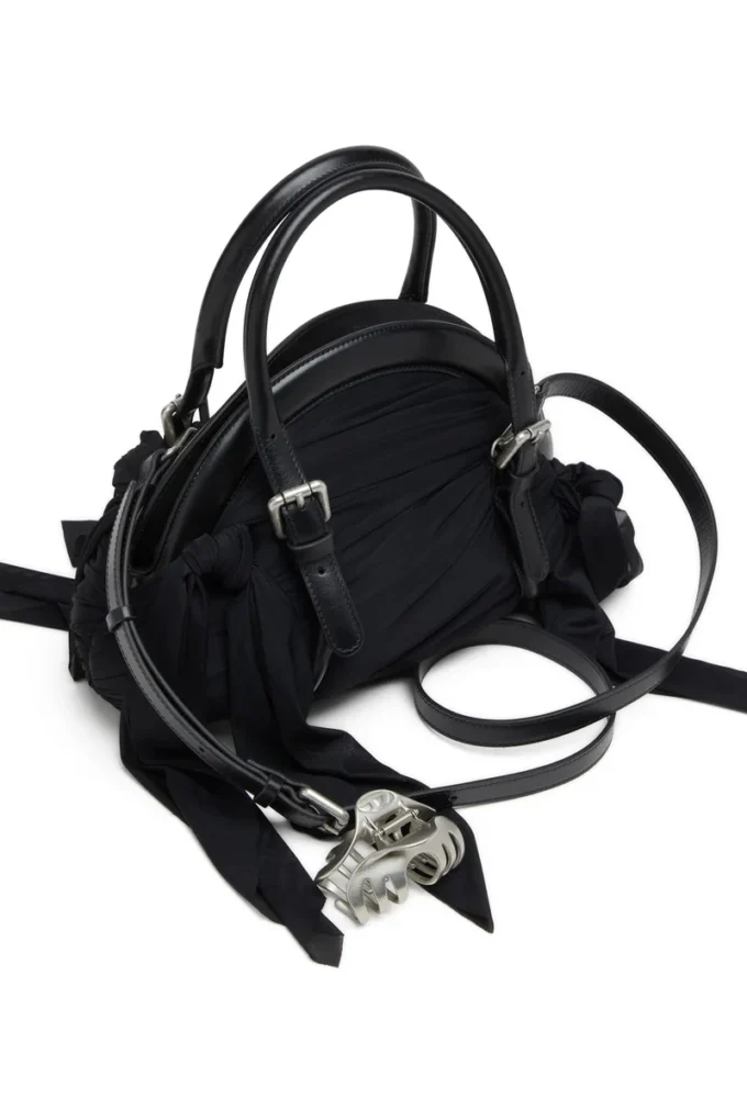 trash-d top handle Trash-D-Bandana handbag in jersey and leather