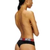 ufst-stars-threepack 3-pack thongs with logo waist