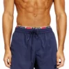 visper-41-d-core Mid-length swim shorts with logo print