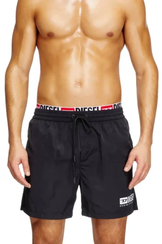 visper-41-d-core Mid-length swim shorts with logo print