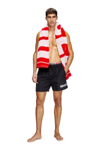 visper-41-d-core Mid-length swim shorts with logo print