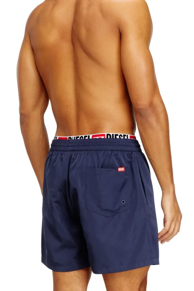 visper-41-d-core Mid-length swim shorts with logo print