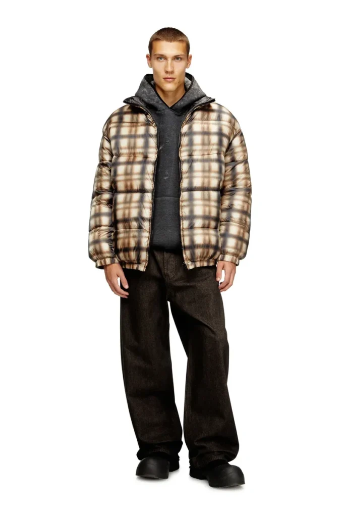 w-bourbon-enbm Reversible padded bomber jacket