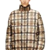 w-bourbon-enbm Reversible padded bomber jacket