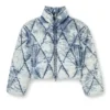 w-histel Puffer jacket in argyle-quilted devoré shell