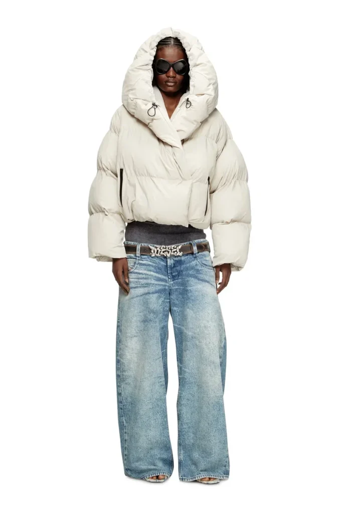 w-iley-t1 Wrap puffer in bi-stretch nylon