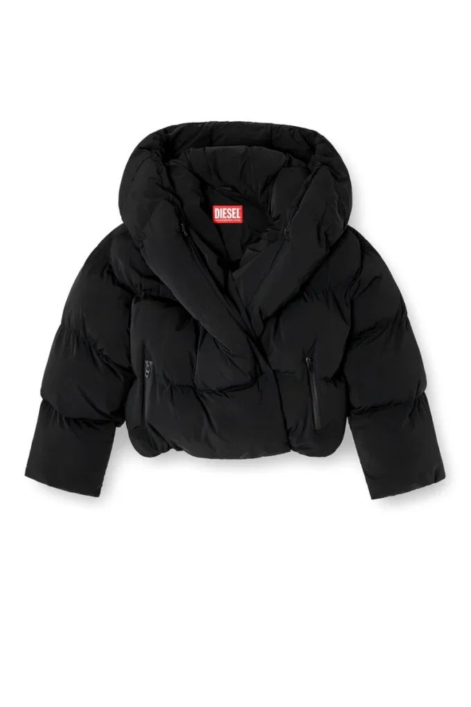 w-iley-t1 Wrap puffer in bi-stretch nylon