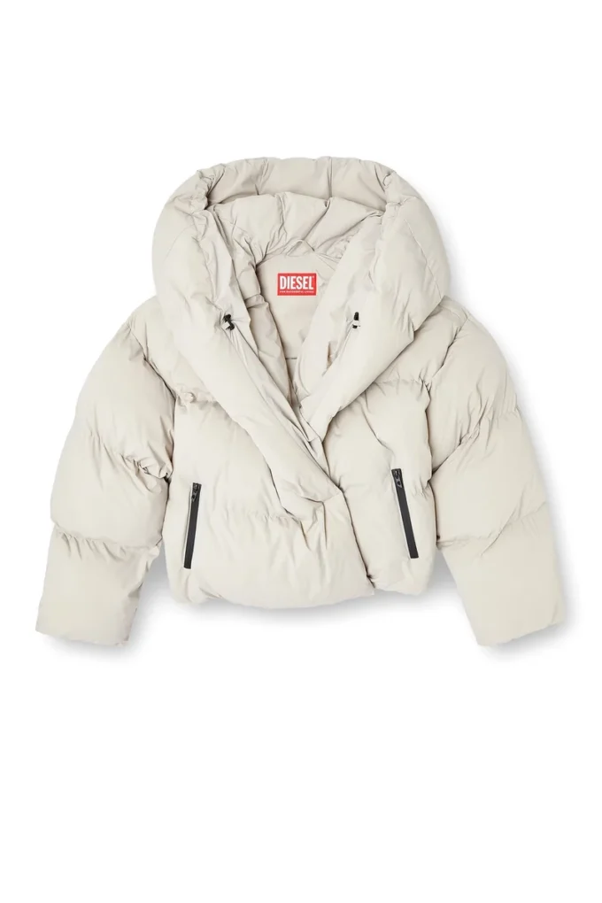 w-iley-t1 Wrap puffer in bi-stretch nylon
