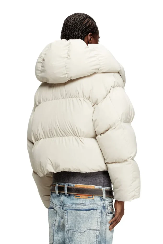 w-iley-t1 Wrap puffer in bi-stretch nylon
