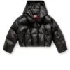 w-illey Hooded puffer jacket in coated fabric