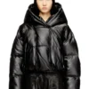 w-illey Hooded puffer jacket in coated fabric