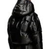 w-illey Hooded puffer jacket in coated fabric