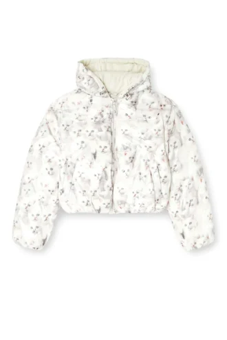 w-inner-r1 Padded jacket with cat print