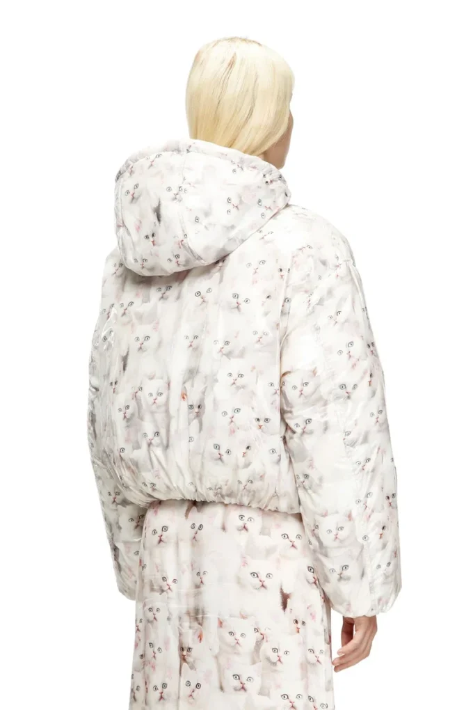 w-inner-r1 Padded jacket with cat print