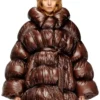 w-inona Short quilted down coat with belt