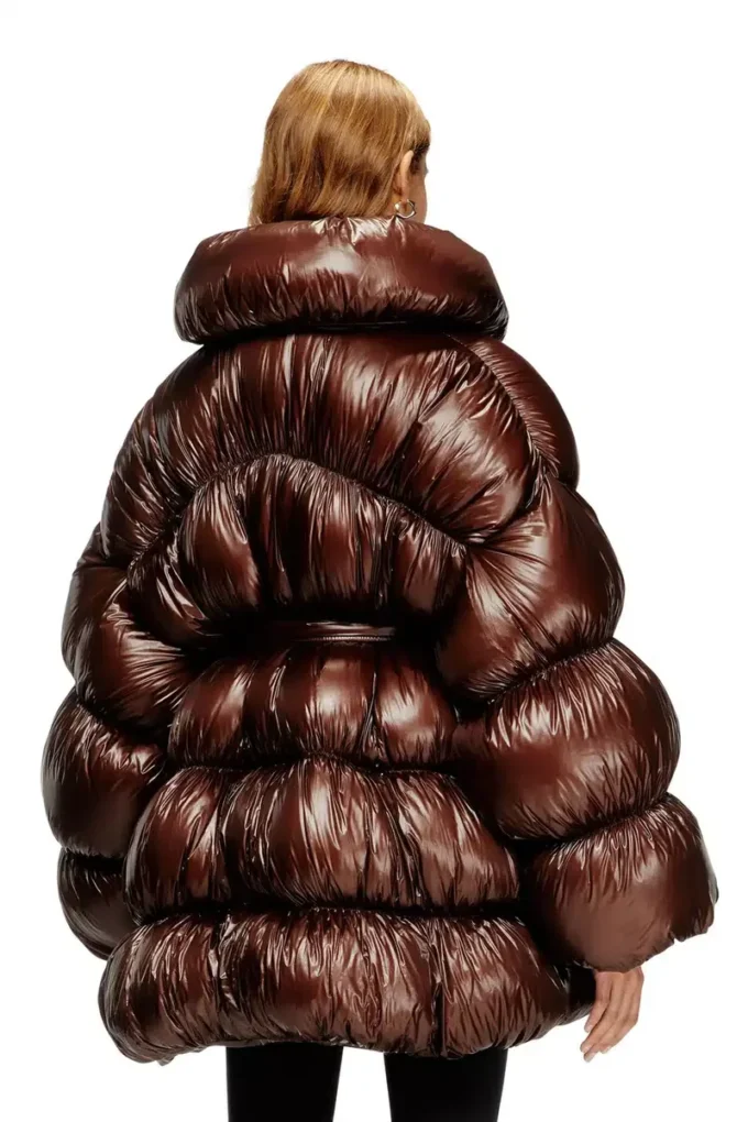 w-inona Short quilted down coat with belt