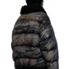 w-johns Puffer jacket in dirt-effect camo denim