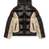 w-ostend Hooded puffer jacket in shiny ripstop