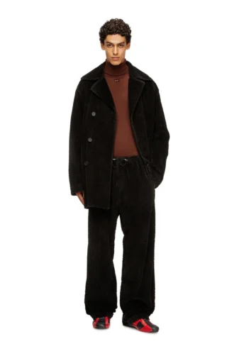 w-otis Pea coat in treated corduroy