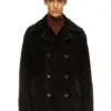 w-otis Pea coat in treated corduroy