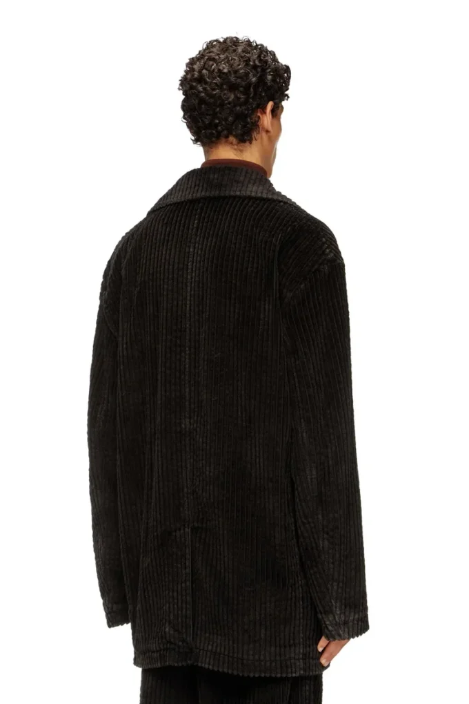 w-otis Pea coat in treated corduroy
