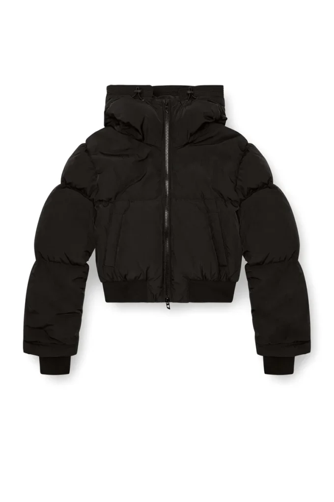 w-peyt-short-new-p1 Hooded down jacket in crinkled nylon
