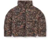 w-spider Hooded puffer jacket with spider print