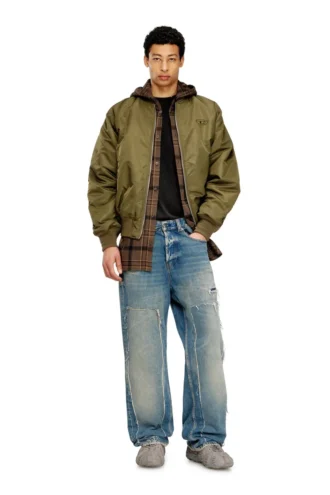 w-type-d1 Padded bomber jacket with Oval D embroidery